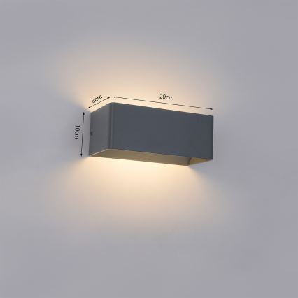 Brilagi - LED udendørs væglampe DONNANI LED/7W/230V 20 cm antracit IP44