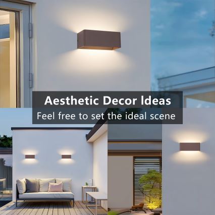 Brilagi - LED udendørs væglampe DONNANI LED/7W/230V 20 cm brun IP44