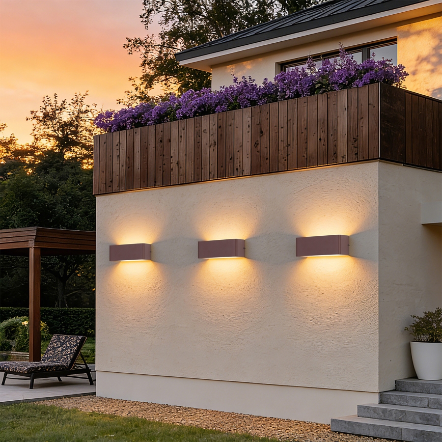 Brilagi - LED udendørs væglampe DONNANI LED/7W/230V 20 cm brun IP44