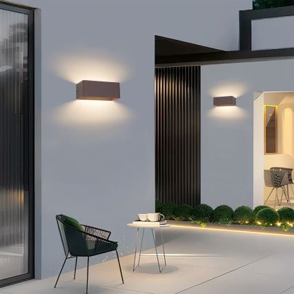 Brilagi - LED udendørs væglampe DONNANI LED/7W/230V 20 cm brun IP44