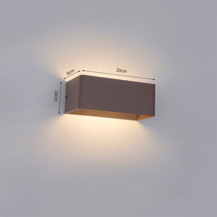 Brilagi - LED udendørs væglampe DONNANI LED/7W/230V 20 cm brun IP44