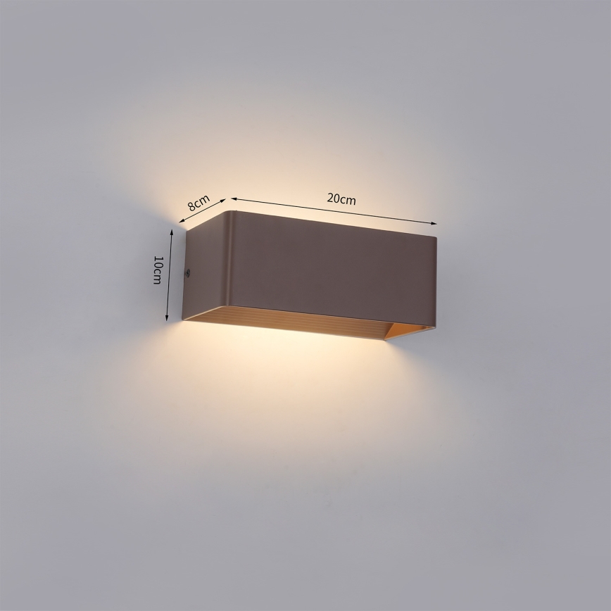 Brilagi - LED udendørs væglampe DONNANI LED/7W/230V 20 cm brun IP44