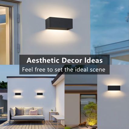 Brilagi - LED udendørs væglampe DONNANI LED/7W/230V 20 cm sort IP44