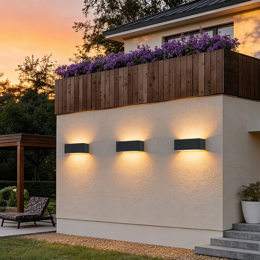 Brilagi - LED udendørs væglampe DONNANI LED/7W/230V 20 cm sort IP44