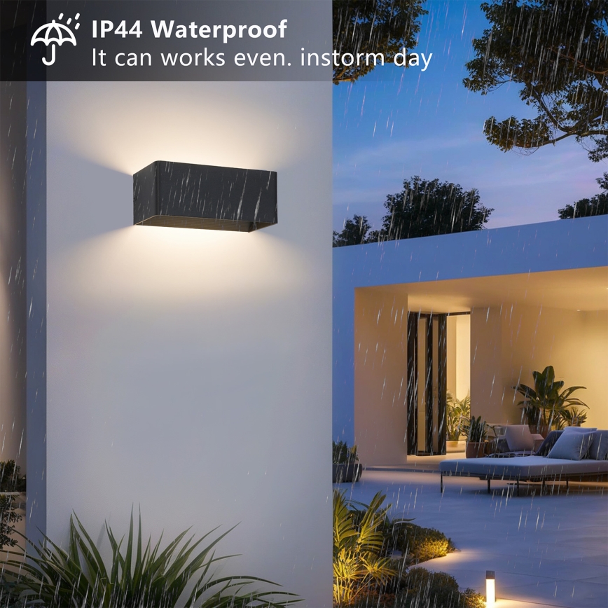 Brilagi - LED udendørs væglampe DONNANI LED/7W/230V 20 cm sort IP44