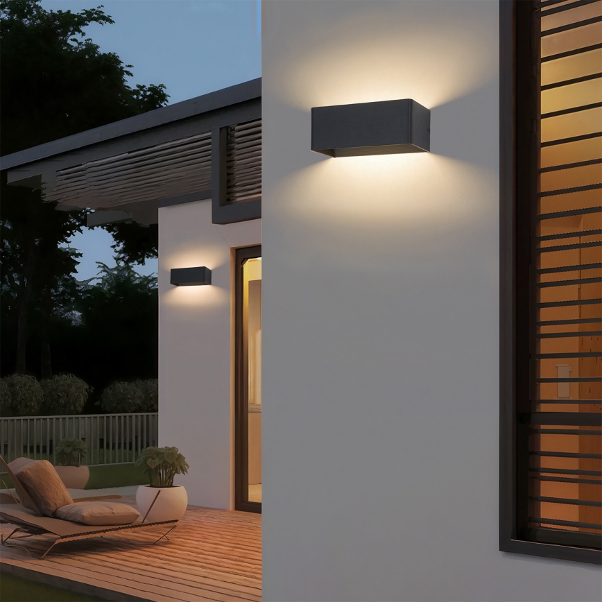 Brilagi - LED udendørs væglampe DONNANI LED/7W/230V 20 cm sort IP44