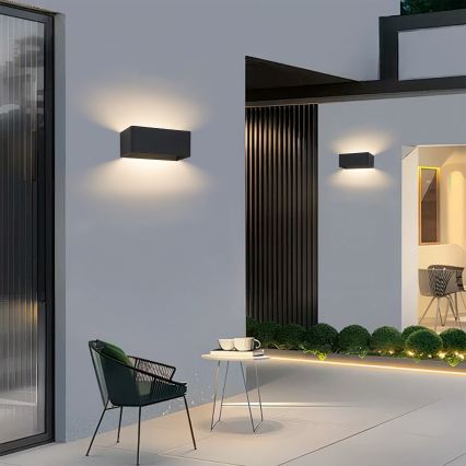 Brilagi - LED udendørs væglampe DONNANI LED/7W/230V 20 cm sort IP44