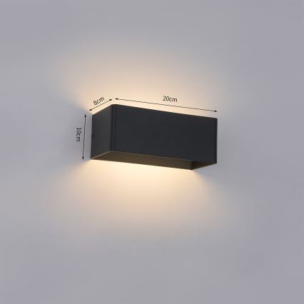 Brilagi - LED udendørs væglampe DONNANI LED/7W/230V 20 cm sort IP44