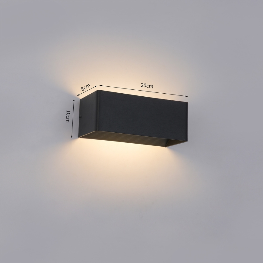 Brilagi - LED udendørs væglampe DONNANI LED/7W/230V 20 cm sort IP44