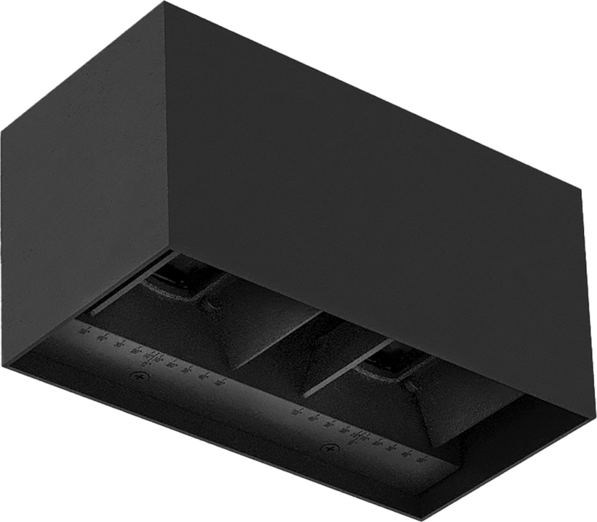 Brilagi - LED udendørs væglampe DOUBLE CUBE LED/12W/230V sort IP65