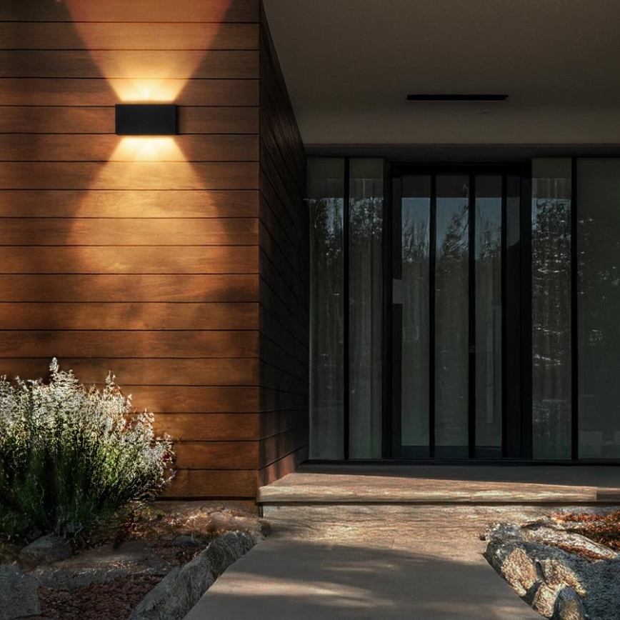 Brilagi - LED udendørs væglampe DOUBLE CUBE LED/12W/230V sort IP65