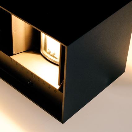 Brilagi - LED udendørs væglampe DOUBLE CUBE LED/12W/230V sort IP65
