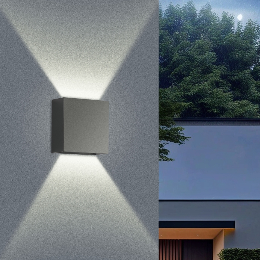 Brilagi - LED udendørs væglampe DOUBLERAY LED/4W/230V antracit IP65