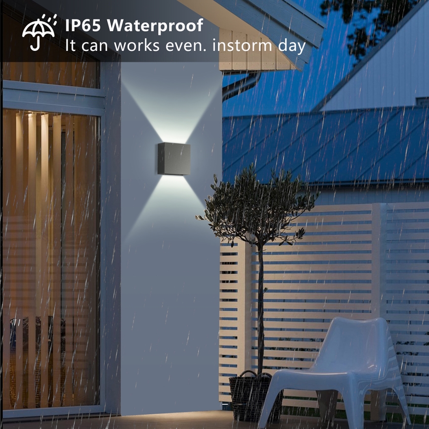 Brilagi - LED udendørs væglampe DOUBLERAY LED/4W/230V antracit IP65