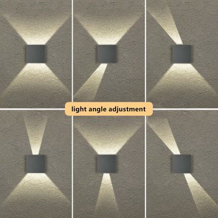 Brilagi - LED udendørs væglampe DOUBLERAY LED/4W/230V antracit IP65