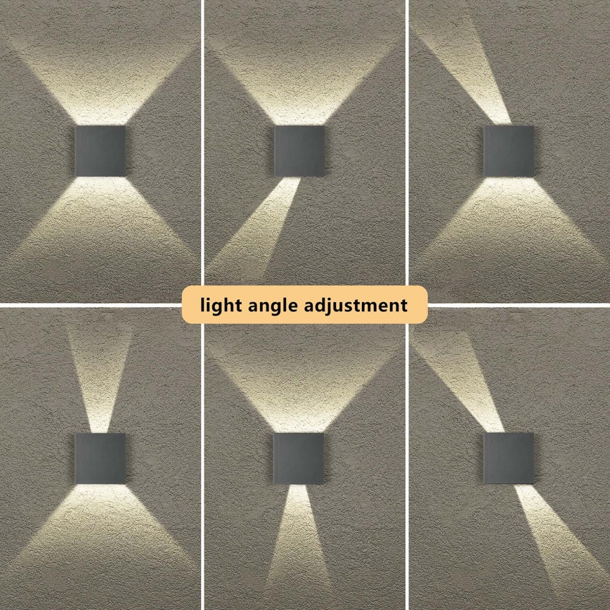Brilagi - LED udendørs væglampe DOUBLERAY LED/4W/230V antracit IP65