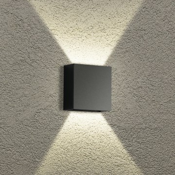 Brilagi - LED udendørs væglampe DOUBLERAY LED/4W/230V sort IP65