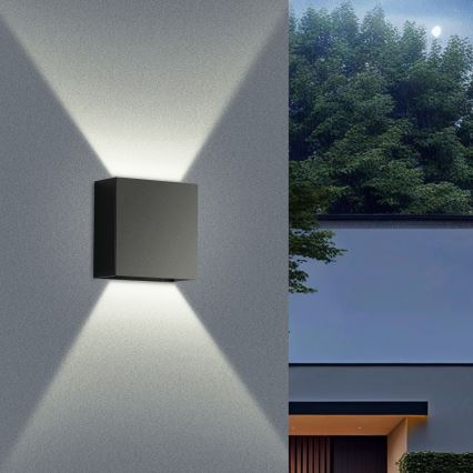 Brilagi - LED udendørs væglampe DOUBLERAY LED/4W/230V sort IP65