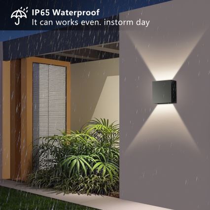 Brilagi - LED udendørs væglampe DOUBLERAY LED/4W/230V sort IP65
