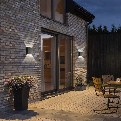 Brilagi - LED udendørs væglampe DOUBLERAY LED/4W/230V sort IP65