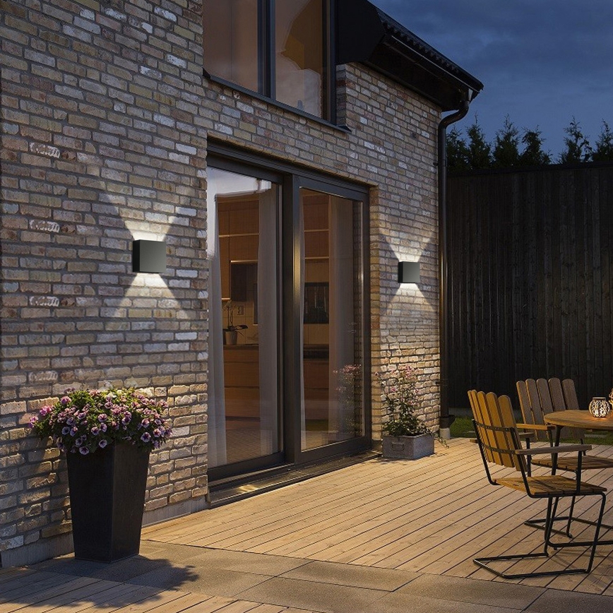 Brilagi - LED udendørs væglampe DOUBLERAY LED/4W/230V sort IP65