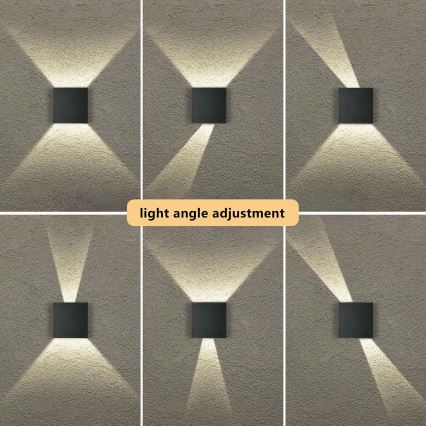 Brilagi - LED udendørs væglampe DOUBLERAY LED/4W/230V sort IP65