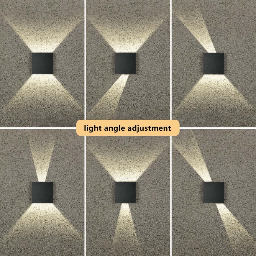 Brilagi - LED udendørs væglampe DOUBLERAY LED/4W/230V sort IP65