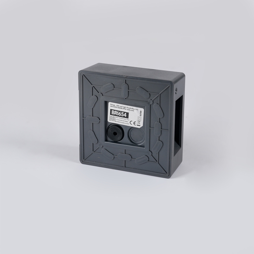 Brilagi -LED Udendørs væglampe DOUBLERAY LINE LED/6W/230V antracit IP54