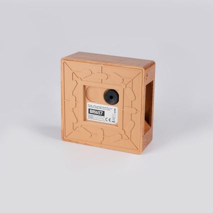 Brilagi -LED Udendørs væglampe DOUBLERAY LINE LED/6W/230V i trælook IP54