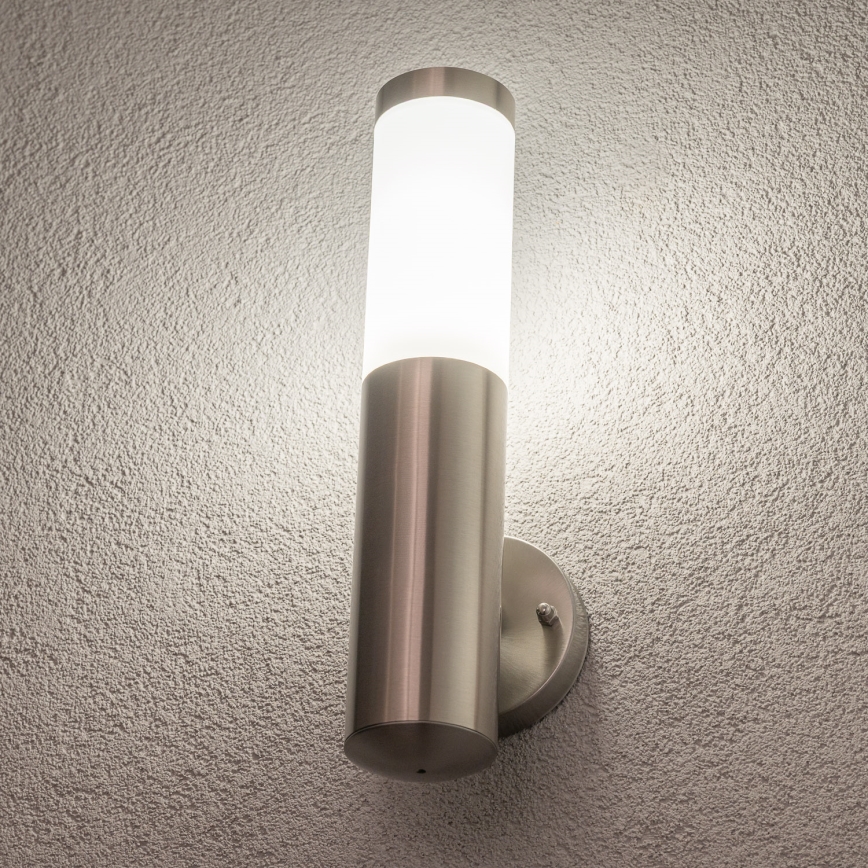 BRILAGI - LED udendørs væglampe ELIA 1xE27/7W/230V 4000K IP44 mat krom