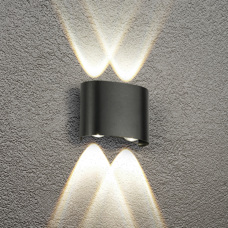 Brilagi - LED udendørs væglampe FLAREBOX LED/4W/230V sort IP65