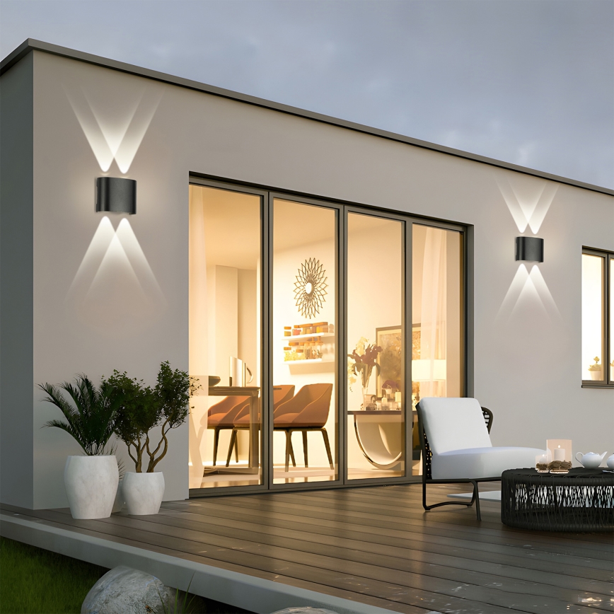 Brilagi - LED udendørs væglampe FLAREBOX LED/4W/230V sort IP65