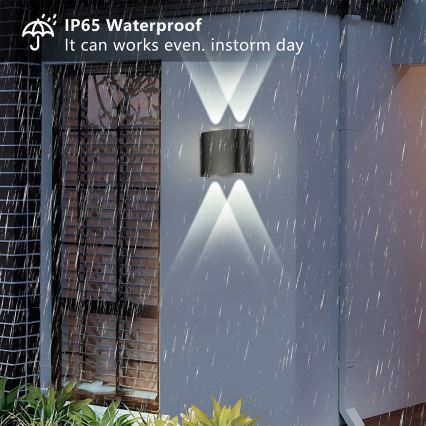 Brilagi - LED udendørs væglampe FLAREBOX LED/4W/230V sort IP65