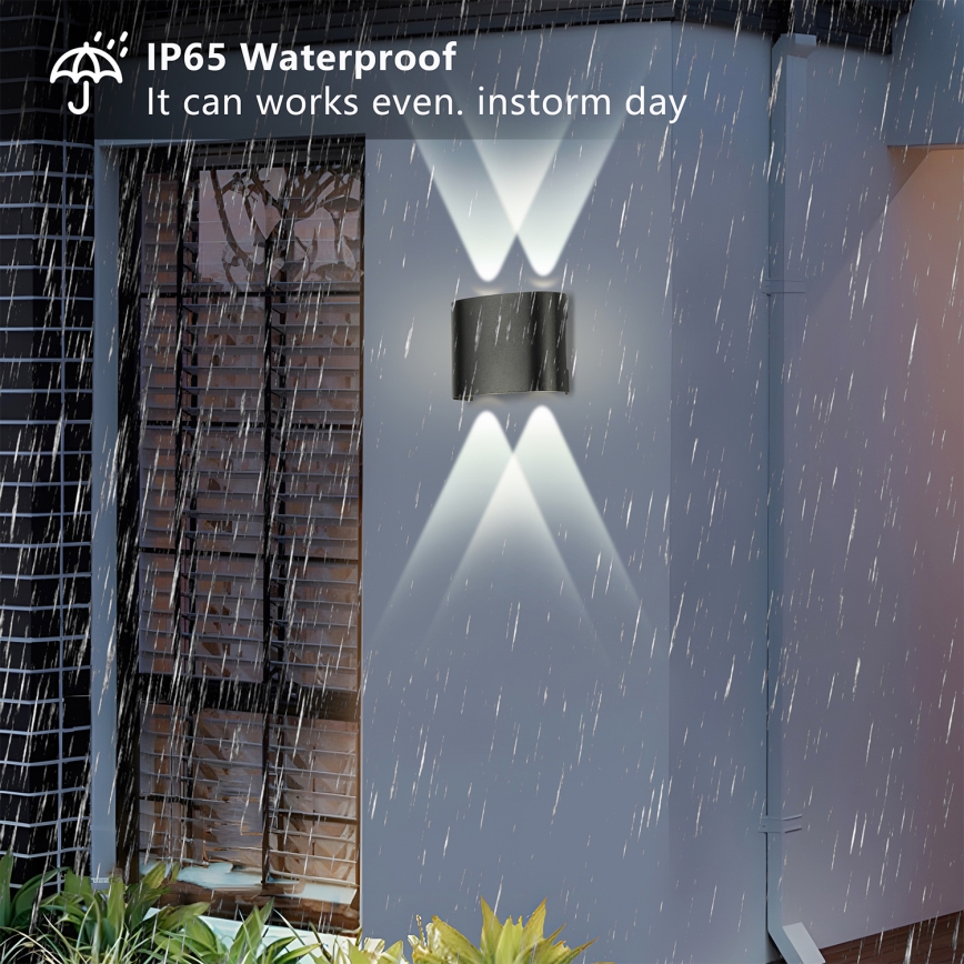 Brilagi - LED udendørs væglampe FLAREBOX LED/4W/230V sort IP65