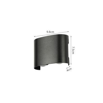 Brilagi - LED udendørs væglampe FLAREBOX LED/4W/230V sort IP65