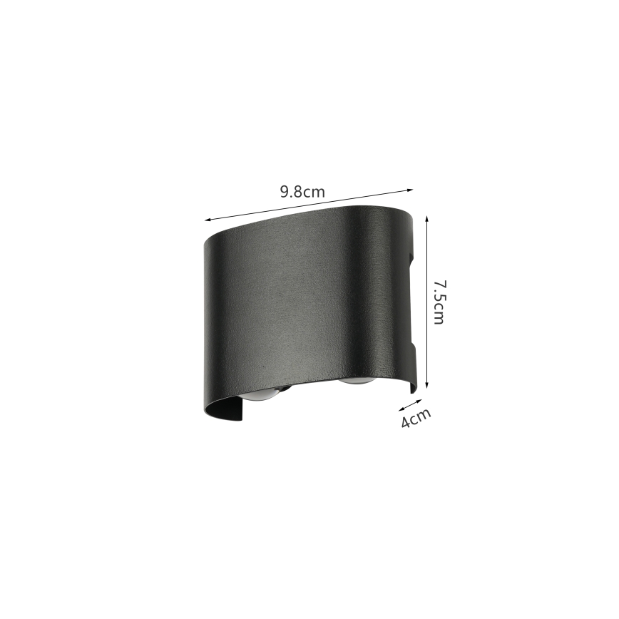 Brilagi - LED udendørs væglampe FLAREBOX LED/4W/230V sort IP65
