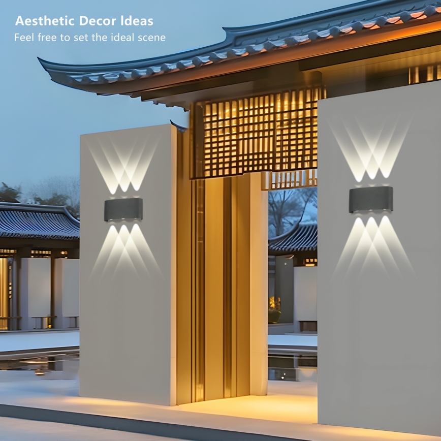 Brilagi - LED Udendørs væglampe FLAREBOX LED/6W/230V antracit IP65