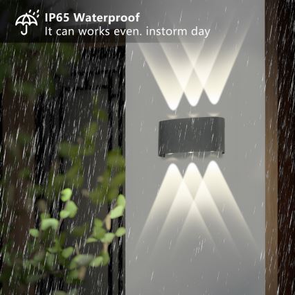 Brilagi - LED Udendørs væglampe FLAREBOX LED/6W/230V antracit IP65