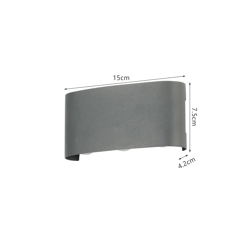 Brilagi - LED Udendørs væglampe FLAREBOX LED/6W/230V antracit IP65