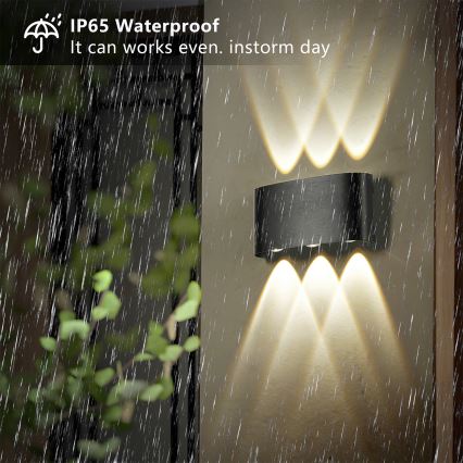 Brilagi - LED udendørs væglampe FLAREBOX LED/6W/230V sort IP65