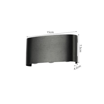 Brilagi - LED udendørs væglampe FLAREBOX LED/6W/230V sort IP65