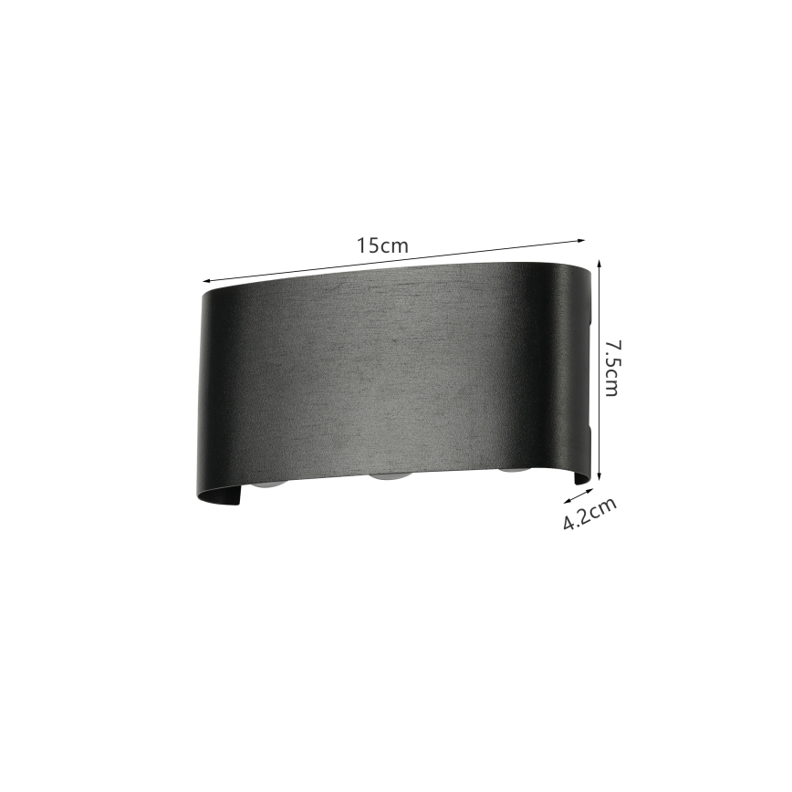 Brilagi - LED udendørs væglampe FLAREBOX LED/6W/230V sort IP65