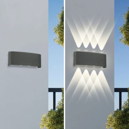 Brilagi - LED Udendørs væglampe FLAREBOX LED/8W/230V antracit IP65