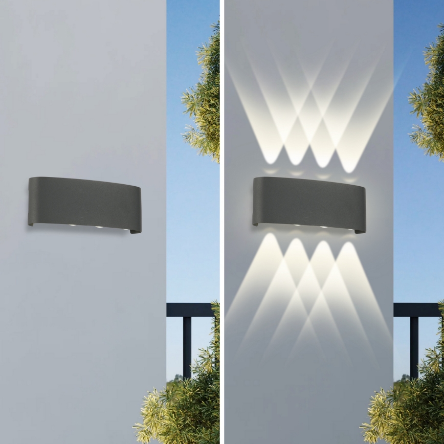 Brilagi - LED Udendørs væglampe FLAREBOX LED/8W/230V antracit IP65