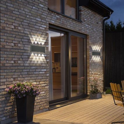 Brilagi - LED Udendørs væglampe FLAREBOX LED/8W/230V antracit IP65