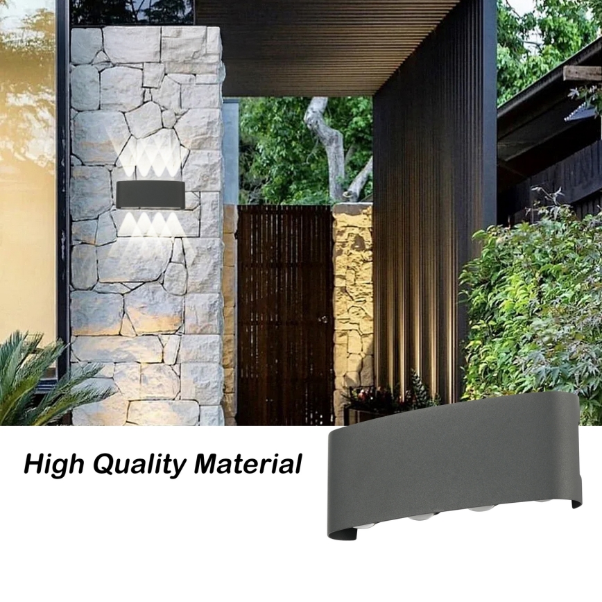 Brilagi - LED Udendørs væglampe FLAREBOX LED/8W/230V antracit IP65