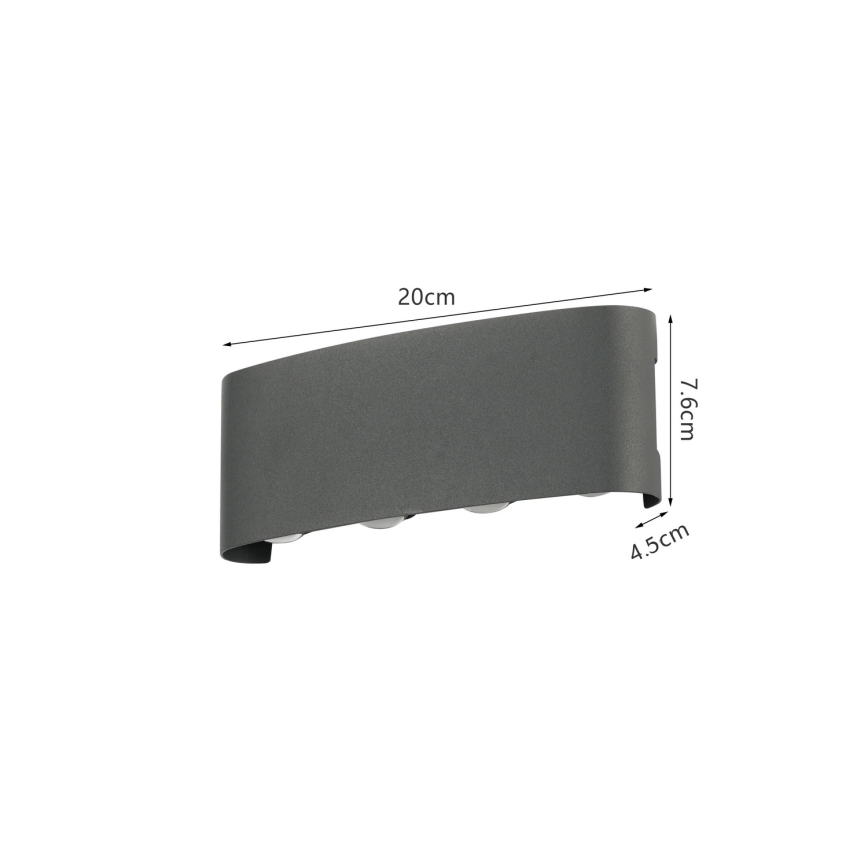 Brilagi - LED Udendørs væglampe FLAREBOX LED/8W/230V antracit IP65