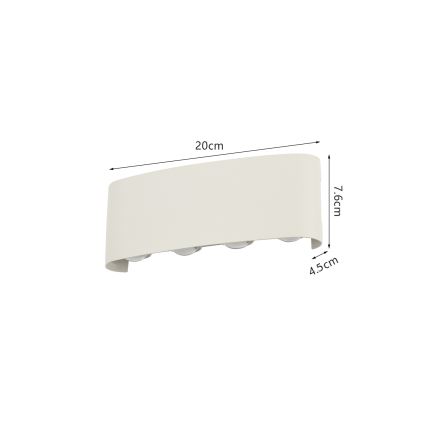Brilagi - LED udendørs væglampe FLAREBOX LED/8W/230V hvid IP65