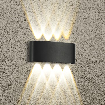 Brilagi - LED udendørs væglampe FLAREBOX LED/8W/230V sort IP65