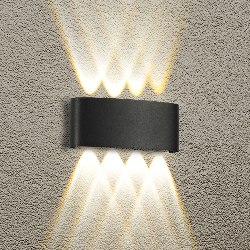 Brilagi - LED udendørs væglampe FLAREBOX LED/8W/230V sort IP65